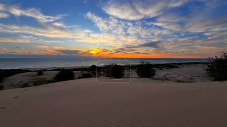 Photo for Sunset view from the dunes of Patara, Turkey. - Royalty Free Image