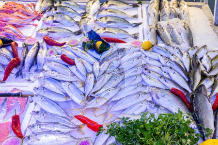 Fresh fish in a fish market in Turkey.