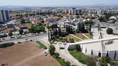 Country of Israel. Afula city. Shooting with drone DJI mini 2 se. New residential area.