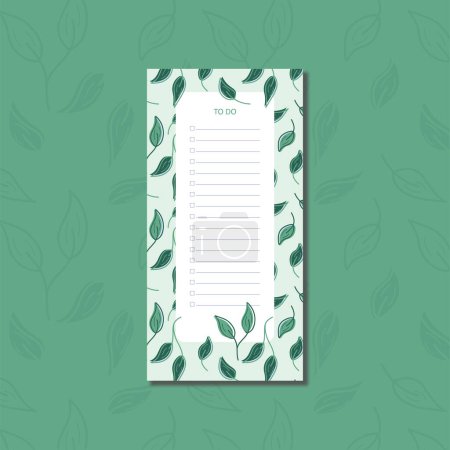 Illustration for To do list planner template vector illustration - Royalty Free Image
