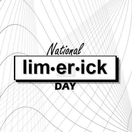 National Limerick Day event banner. Bold text in frame on white background to celebrate on May 12th