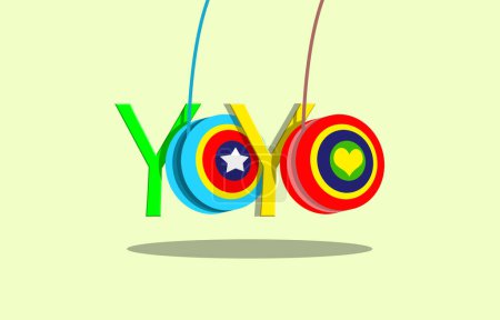 National Yo-Yo Day event banner. Colorful yo-yo with bold text on light yellow background to celebrate on June 6th
