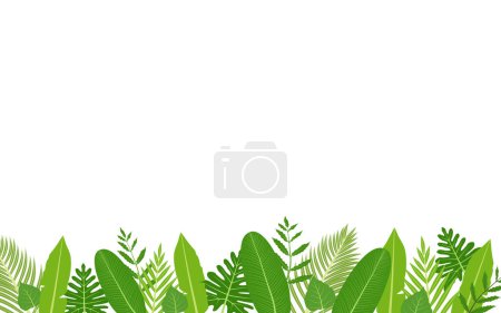 Illustration for Tropical leaves background. vector illustration - Royalty Free Image