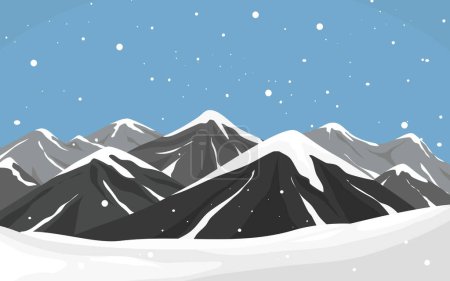 verschneite Berge Winterlandschaft Szene 