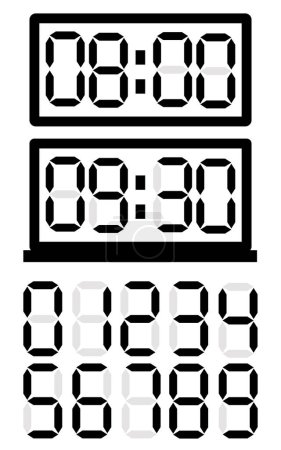 Illustration for Set of clocks on white background - Royalty Free Image