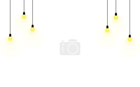 Ilustración de Decoración de luces colgantes aislada en blanco - Imagen libre de derechos