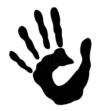 Illustration pour Silhouette du geste de la main - image libre de droit