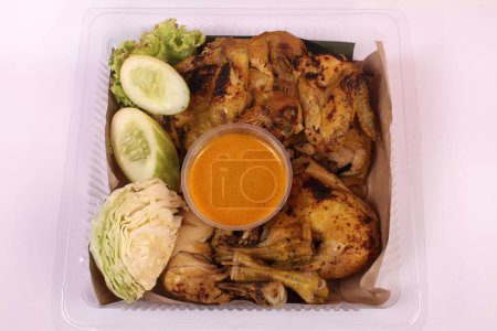 Photo for Grilled chicken with sauce and vegetable - Royalty Free Image