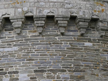 Foto de La muralla del castillo de Pontivy en Bretaña, Francia - Imagen libre de derechos