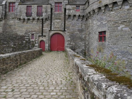 Foto de Entrada principal al Castillo de Pontivy, Morbihan, Bretaña - Imagen libre de derechos