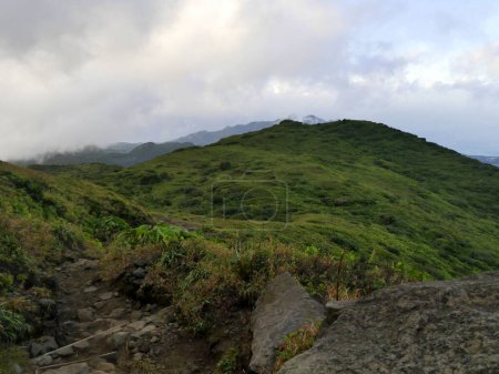 hiking trail to soufriere volcano, basse terre, guadeloupe