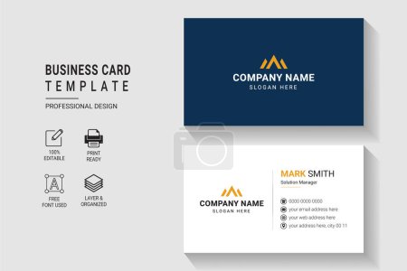 Multipurpose Modern Corporate Business Card Design Template Double Side With Professional Elegant