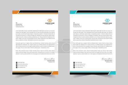 Illustration for Modern and Professional Letterhead Design Template for Business - Royalty Free Image