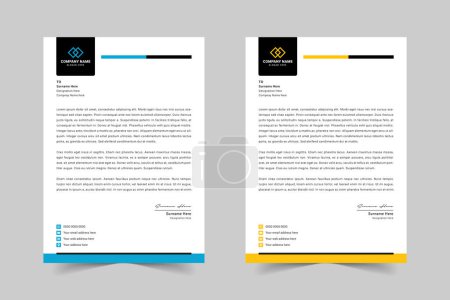 Illustration for Modern and Professional Letterhead Design Template for Business - Royalty Free Image