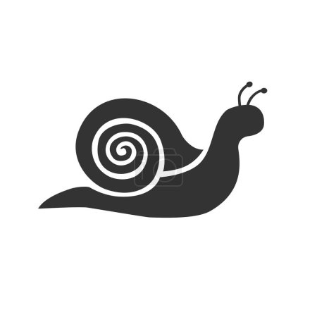 Illustration for Snail logo template vector icon illustration design. - Royalty Free Image