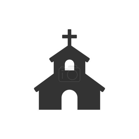 Illustration for Church icon design trendy illustration. flat sign. - Royalty Free Image