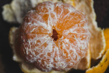 Photo for Closeup of fresh orange, simple food photography fit for wallpaper, background, etc - Royalty Free Image