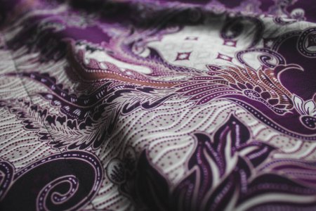 Photo for Beautiful and colorful pattern of batik with premium fabric, captured closeup photography - Royalty Free Image