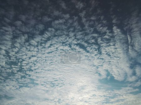 Photo for Blue sky with white clouds background, nature landscape photography - Royalty Free Image