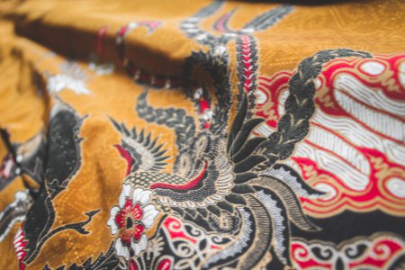 Photo for Close up of a batik shirt with beautiful pattern and premium fabric - Royalty Free Image