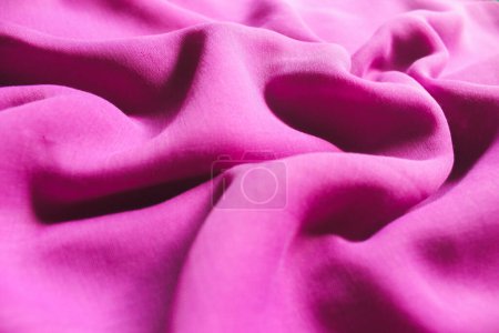 Photo for Abstract texture wavy of cloth fabric with pink color and close up compotition, fit for wallpaper, background - Royalty Free Image