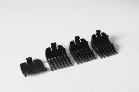 Photo for A set of hair clipper component, monochrome photography style - Royalty Free Image