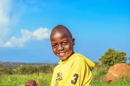 Téléchargez les photos : Abuja, Nigéria - 1er avril 2023 : Portrait d'un enfant africain. Random Candid Moments with African Children. Heureux enfant africain. Journée de l'enfant en Afrique. - en image libre de droit
