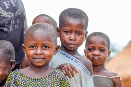 Photo for Abuja, Nigeria - May 1, 2023: Portrait of an African Children. Random Candid Moments with African Children. Happy African Child. Childrens Day in Africa. - Royalty Free Image