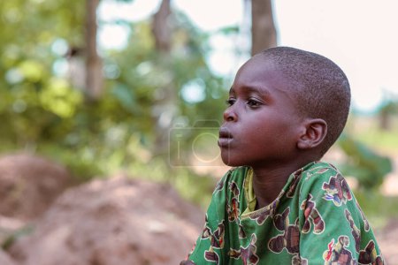 Photo for Abuja, Nigeria - June 12, 2023: Portrait of an African Child. Random Candid Moments with African Children. Happy African Child. Children's Day in Africa. - Royalty Free Image