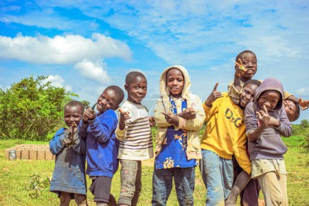 Photo for Karara, Nasarawa State, Nigeria - May 5, 2021: Portrait of African Children - Royalty Free Image
