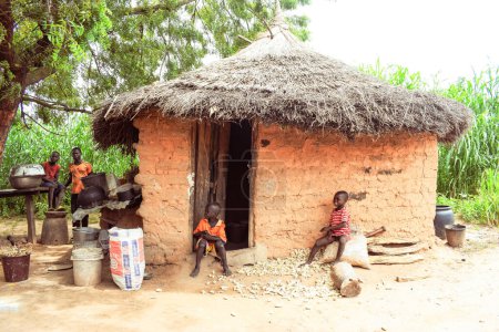Téléchargez les photos : Jos East, État du Plateau, Nigéria - 12 septembre 2021 : Village africain - en image libre de droit
