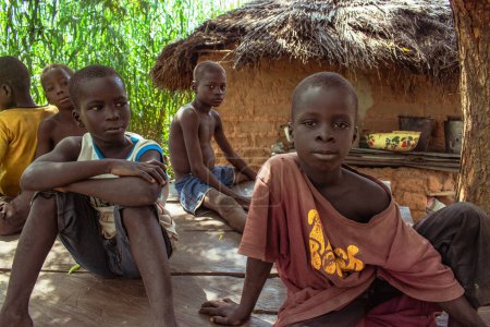 Téléchargez les photos : Abuja, Nigeria - June 5, 2022: Portrait of African Children. Random Candid Moments with African Children. - en image libre de droit