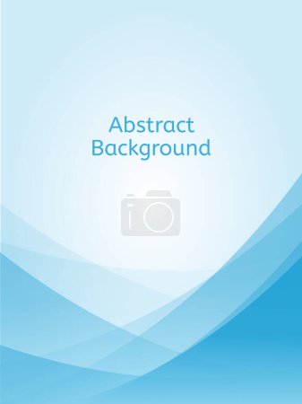 Illustration for Blue abstract background with wave pattern, for banner, cover and web - Royalty Free Image