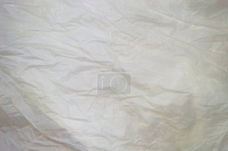 texture of white plastic bag crumpled. Copy space