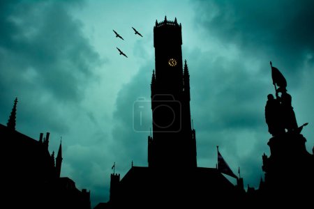 Photo for The Belfry of Bruges in a Dark Mood - Belgium - Royalty Free Image