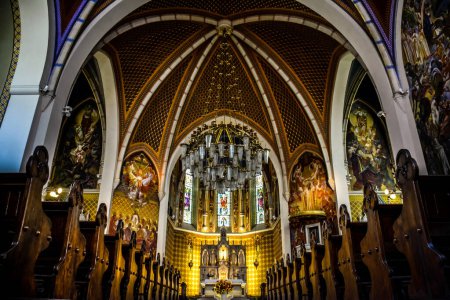 Foto de El interior de la iglesia parroquial de San Martín - Bled, Eslovenia - Imagen libre de derechos