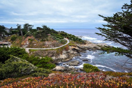 Beautiful View from the Big Sur (Highway 1) in Carmel Highlands - California, USA