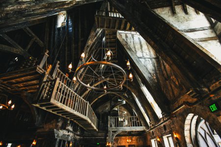 Inside The Three Broomsticks Restaurant at the Wizarding World of Harry Potter area in Universal Studios Hollywood - Los Angeles, California