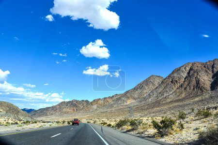 Driving on Interstate 15 on the Way to Las Vegas - California, USA