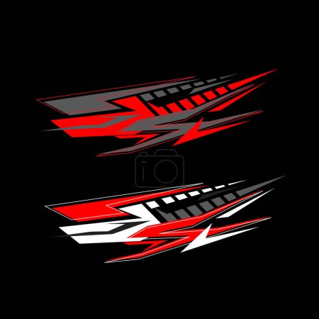 car body wrap livery decal vector