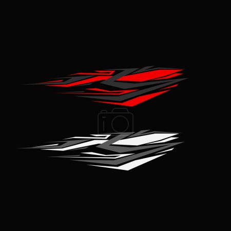 Foto de Diseño del vector de plantilla de calcomanía de envoltura de coche. calcomanías cuerpo de coche de carreras. - Imagen libre de derechos