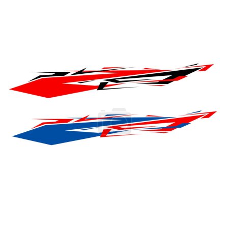 car wrapping decal design vector. car modification decals