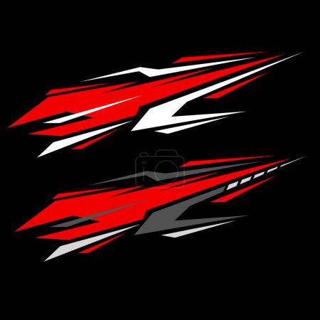 car wrapping sticker vector. modern car stickers