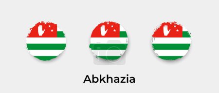 Illustration for Abkhazia flag grunge bubble vector icon illustration - Royalty Free Image