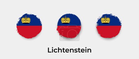 Illustration for Lichtenstein flag grunge bubble vector icon illustration - Royalty Free Image