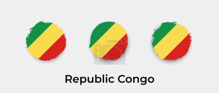 Ilustración de República Congo bandera grunge burbuja vector icono ilustración - Imagen libre de derechos