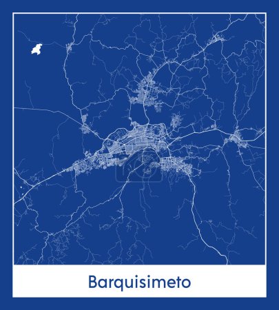 Illustration pour Barquisimeto Venezuela Amérique du Sud Plan de la ville illustration vectorielle - image libre de droit