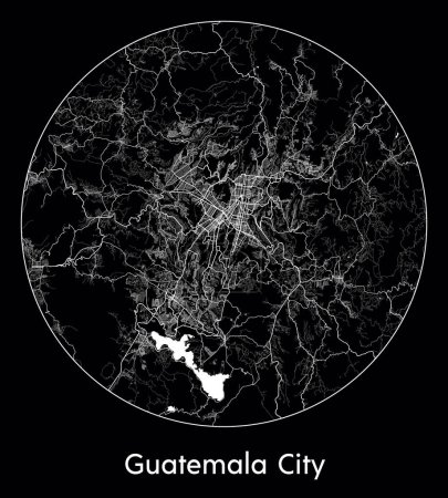Illustration for City Map Guatemala City Guatemala North America vector illustration - Royalty Free Image