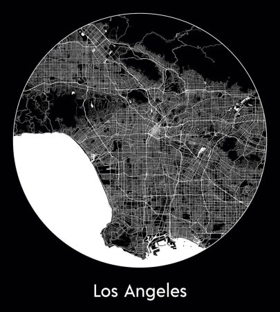 Illustration for City Map Los Angeles United States North America vector illustration - Royalty Free Image