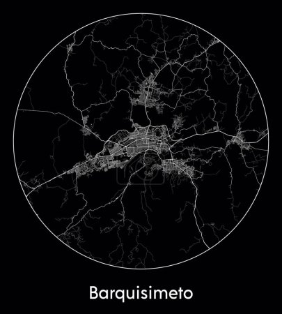 Illustration pour Plan de la ville Barquisimeto Venezuela Amérique du Sud illustration vectorielle - image libre de droit